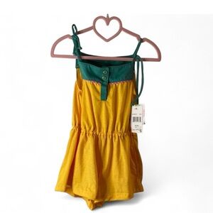 Nordstom heart & harmony yellow soft tie romper cover up nwt